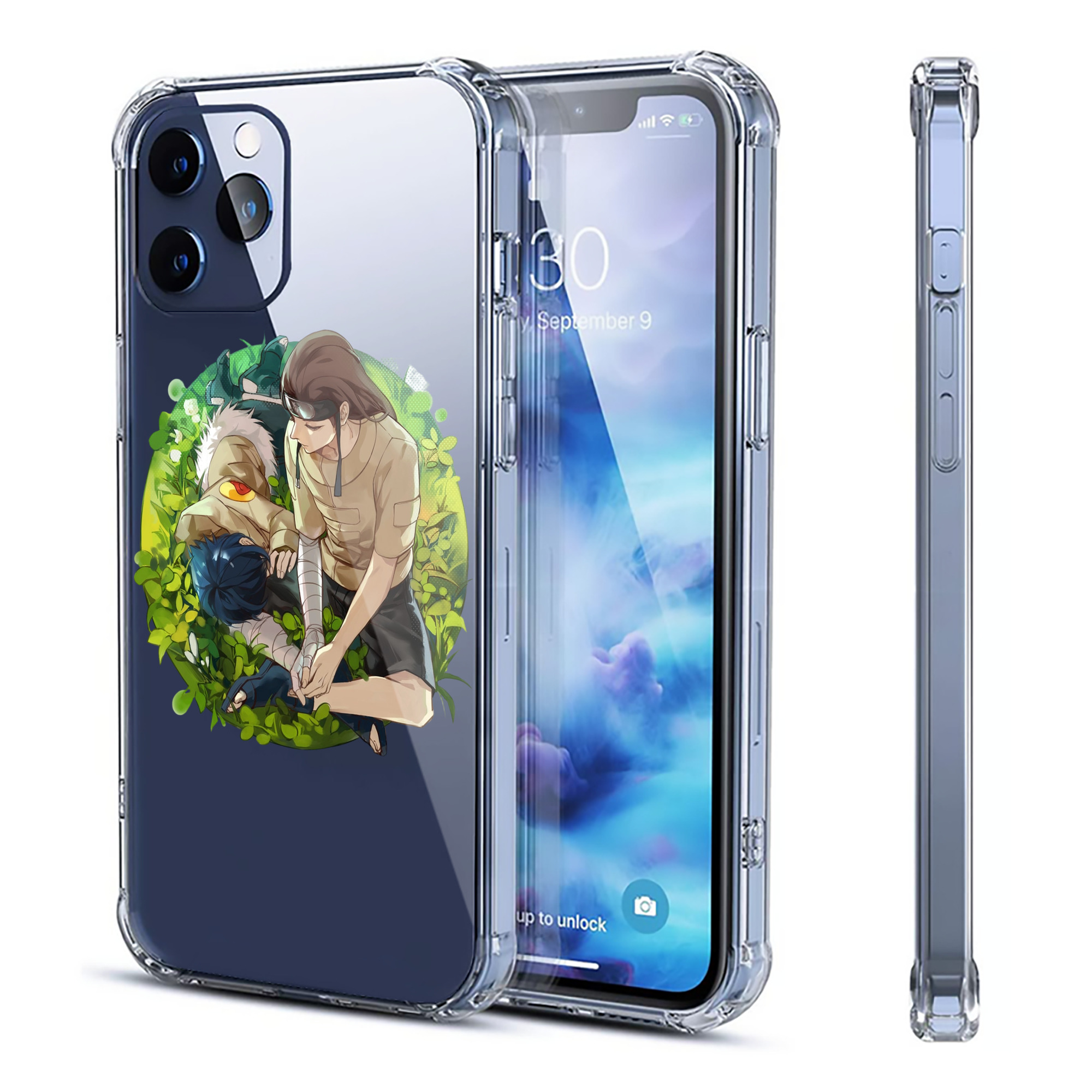 （画像用） NARUTO -ナルト- 日向ネジ Hyūga Neji 【iPhone 12シリーズ対応】透明スマホケース（クリアソフトケース）